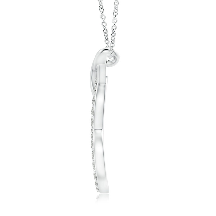 1mm KI3 Prong-Set Diamond Interlocking Twin Heart Pendant in White Gold product image
