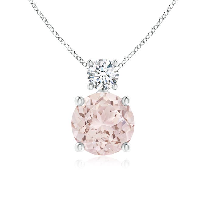 A - Morganite / 0.81 CT / 14 KT White Gold