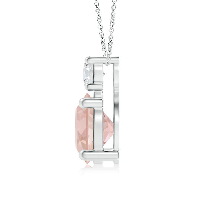 AAAA - Morganite / 1.26 CT / 14 KT White Gold