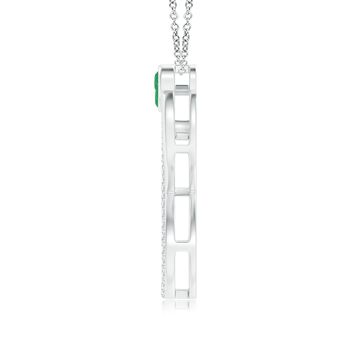 3.2mm A Mom & Me Emerald Two Stone Infinity Pendant in P950 Platinum product image