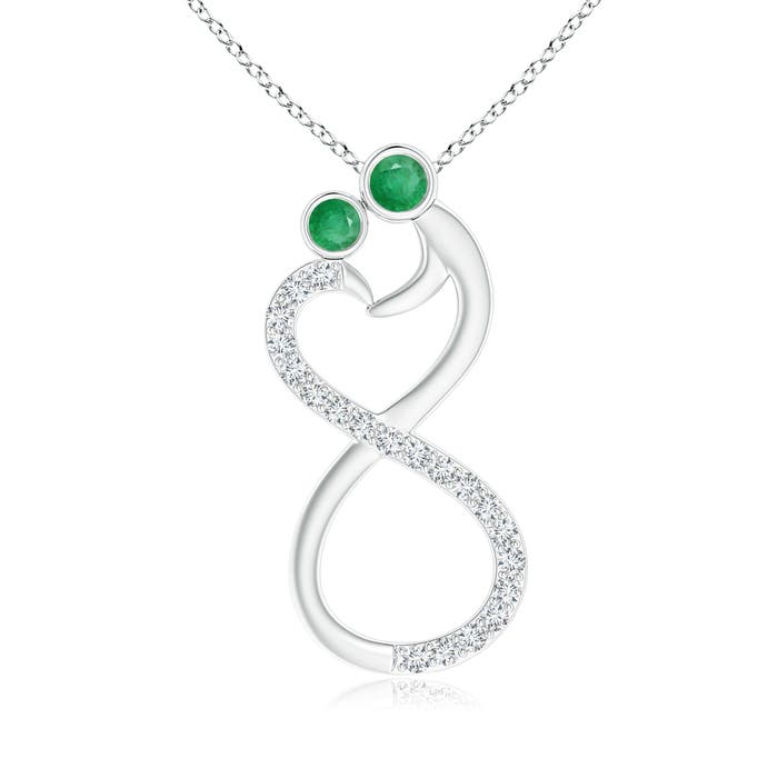 A - Emerald / 0.45 CT / 14 KT White Gold