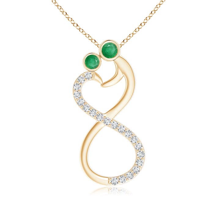 A - Emerald / 0.45 CT / 14 KT Yellow Gold