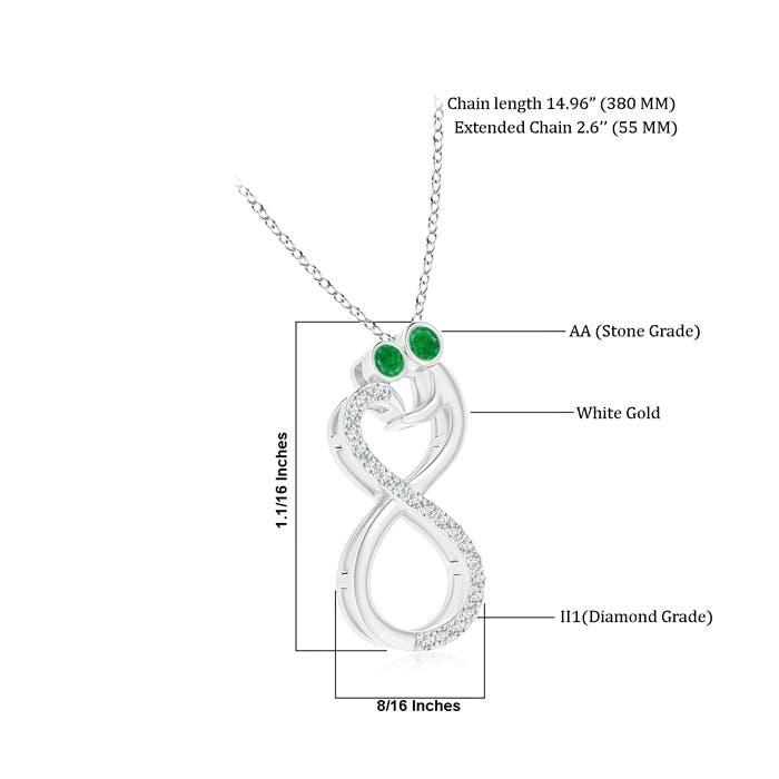 AA - Emerald / 0.45 CT / 14 KT White Gold