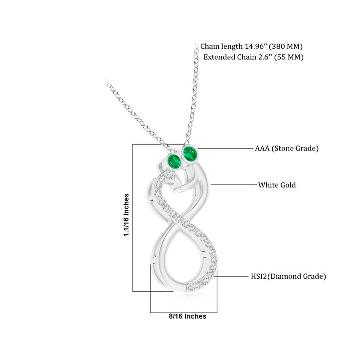 AAA - Emerald / 0.45 CT / 14 KT White Gold