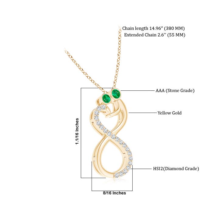 AAA - Emerald / 0.45 CT / 14 KT Yellow Gold