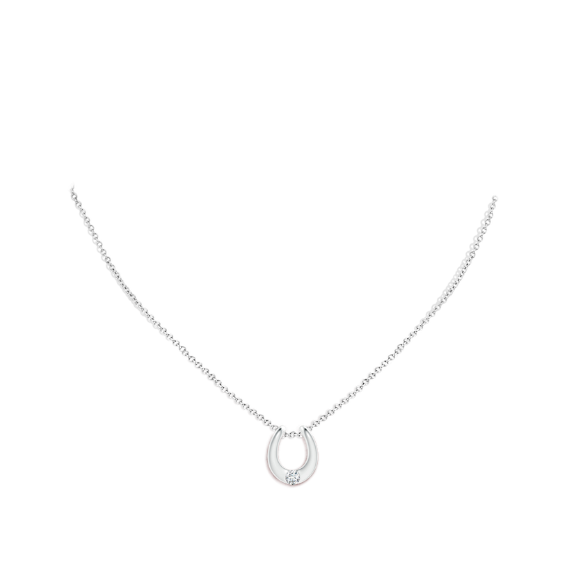Gypsy-Set Diamond Horseshoe Pendant