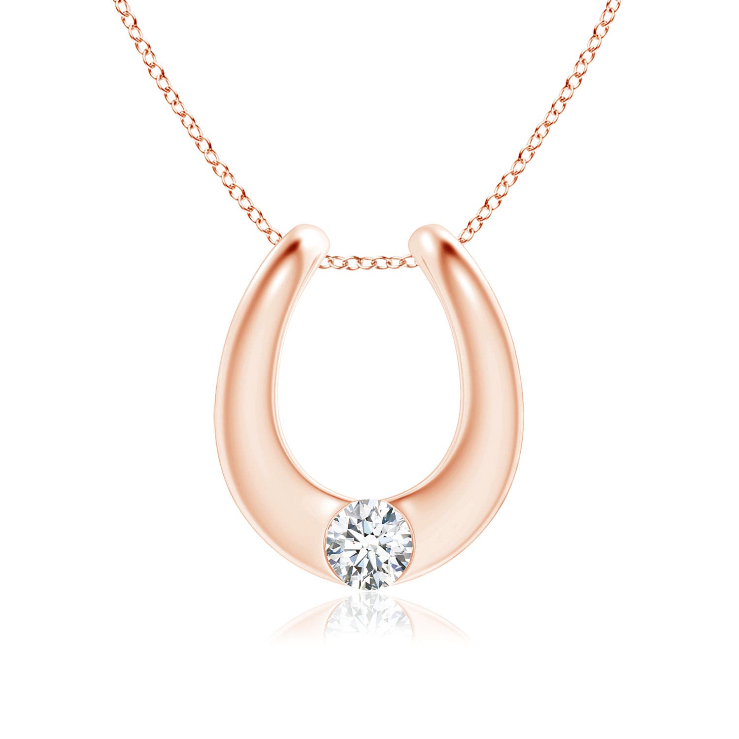 G, VS2 / 0.2 CT / 14 KT Rose Gold