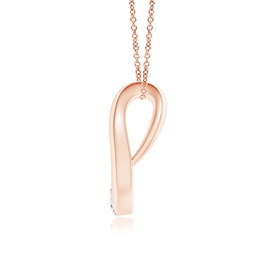 3.8mm GVS2 Gypsy-Set Diamond Horseshoe Pendant in Rose Gold side 199