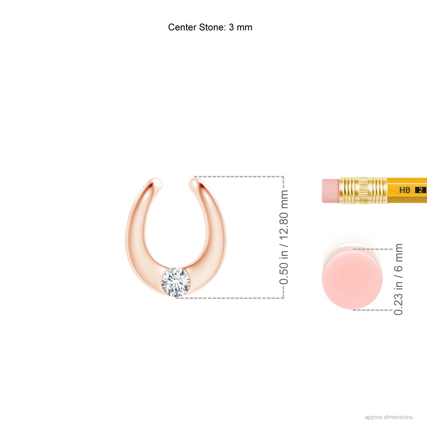 F-G, VS / 0.11 CT / 14 KT Rose Gold