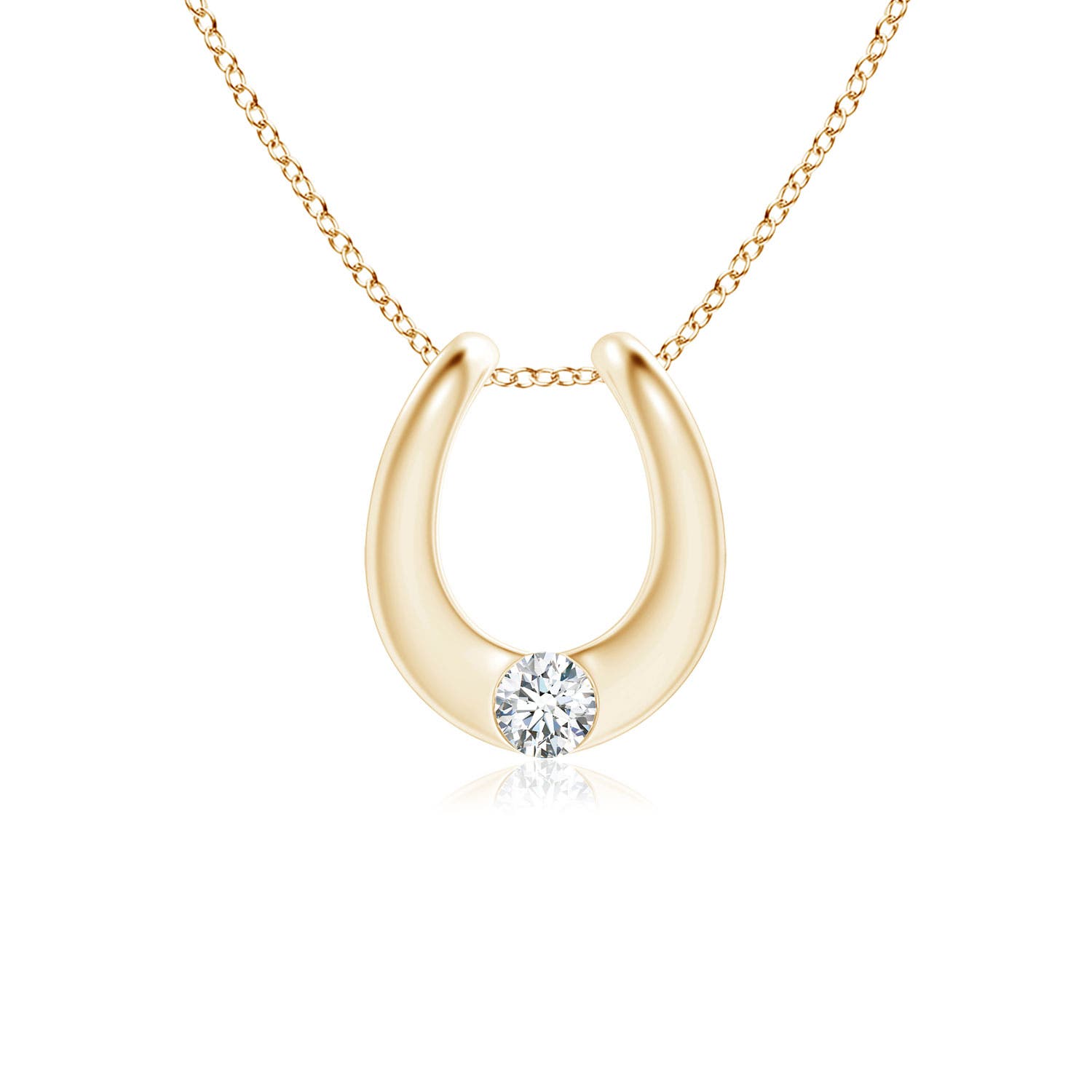 Mini Diamond Horseshoe Necklace / 14k Gold Lucky Horseshoe Charm Necklace  With Diamonds / Mini Horseshoe Pendant, Mothers Day Gift - Etsy