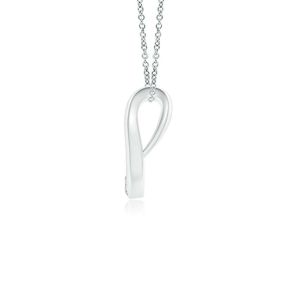 3mm KI3 Gypsy-Set Diamond Horseshoe Pendant in White Gold side 199