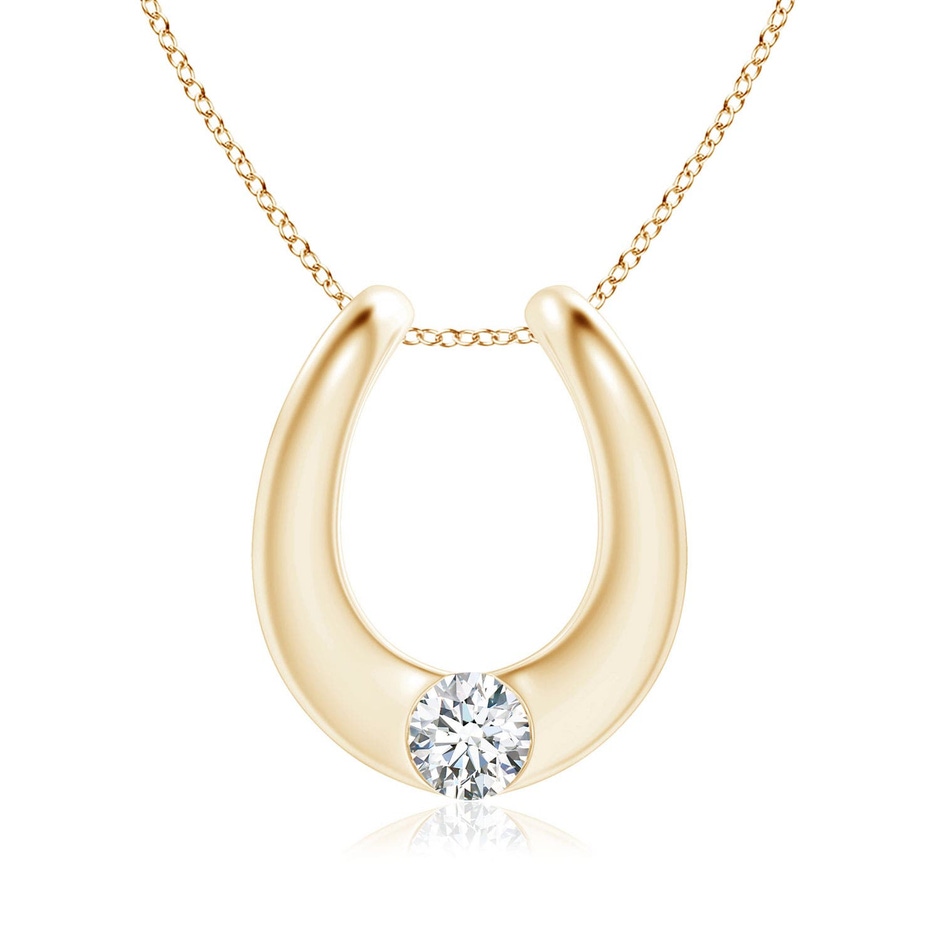 4.2mm GVS2 Gypsy-Set Diamond Horseshoe Pendant in 18K Yellow Gold 