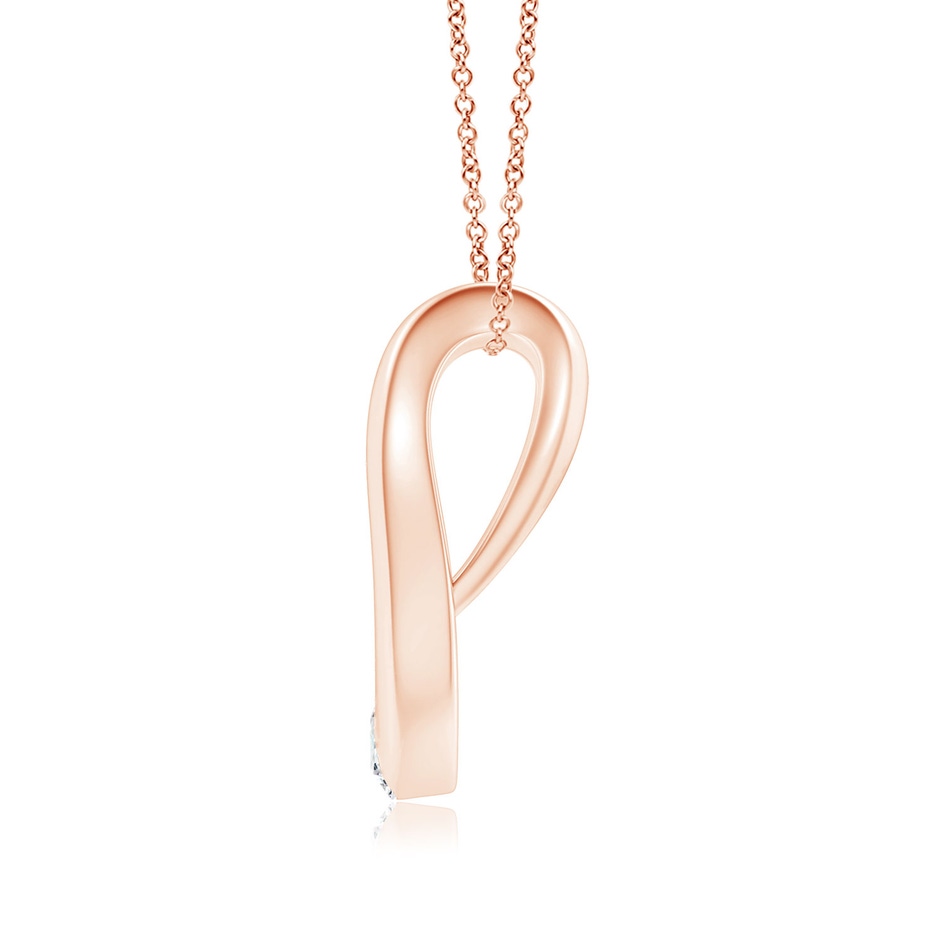 4.2mm GVS2 Gypsy-Set Diamond Horseshoe Pendant in Rose Gold side-1
