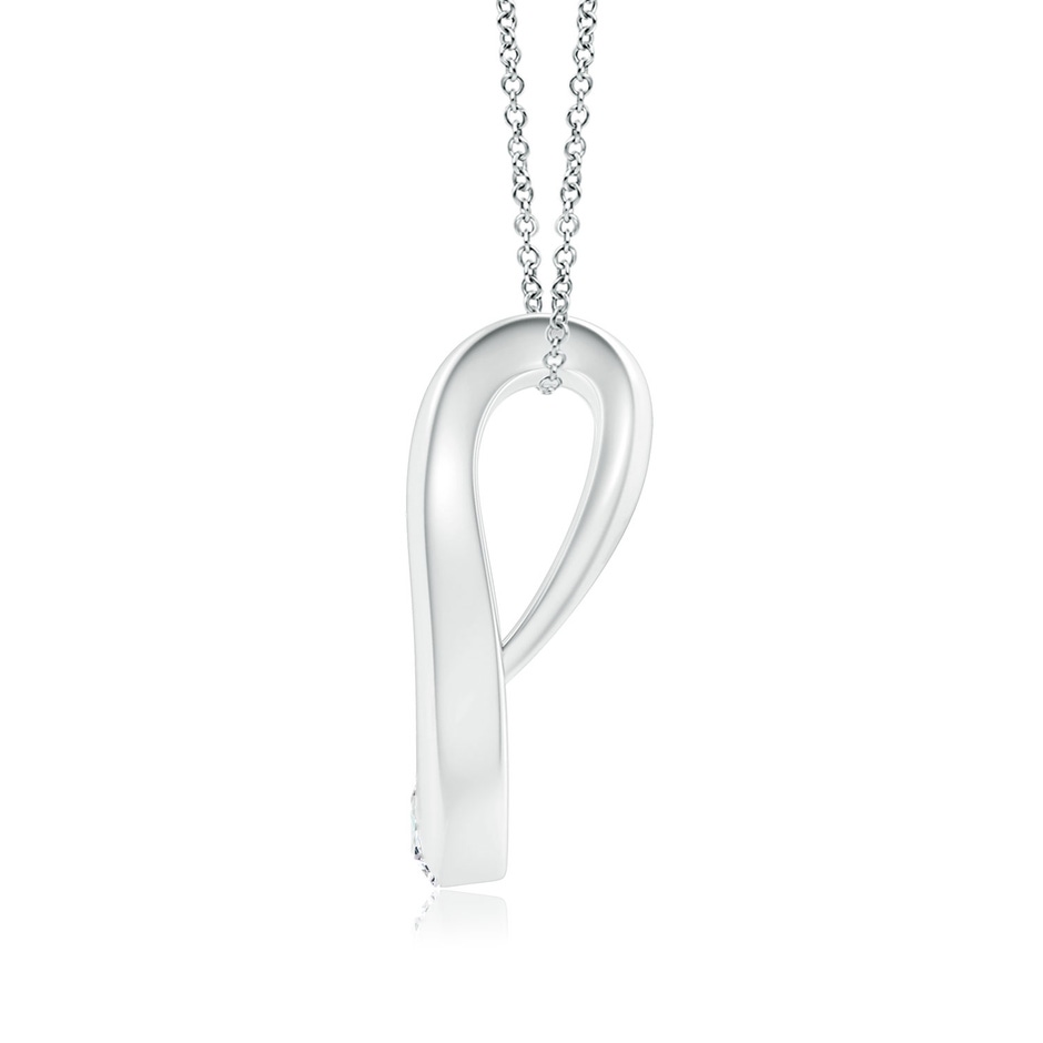 4.2mm GVS2 Gypsy-Set Diamond Horseshoe Pendant in White Gold side-1