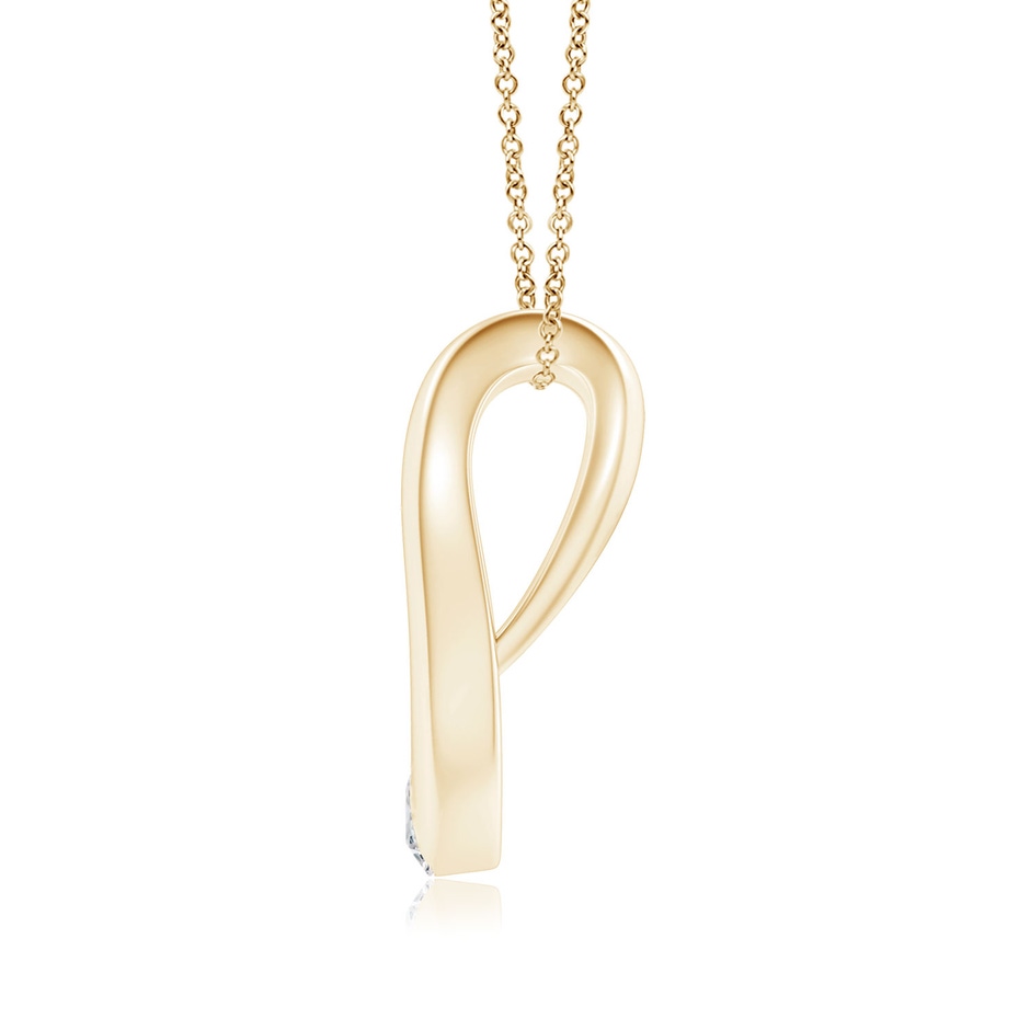 4.2mm HSI2 Gypsy-Set Diamond Horseshoe Pendant in Yellow Gold side 199