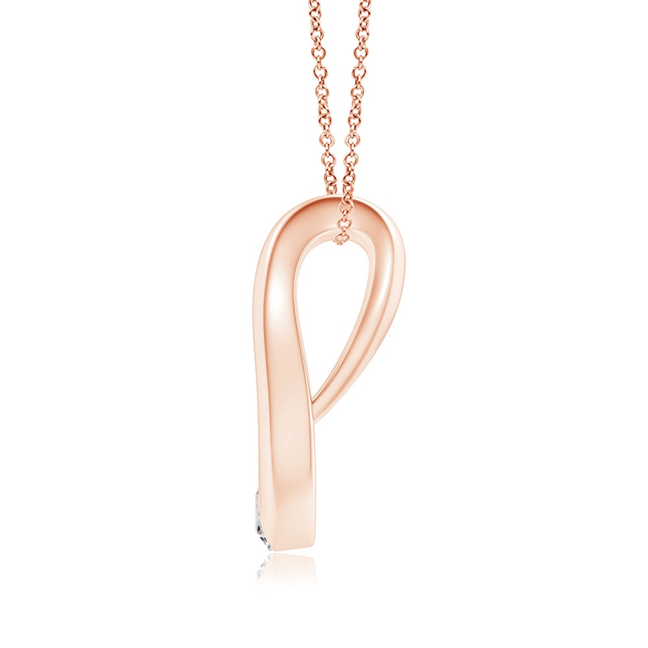 4.2mm IJI1I2 Gypsy-Set Diamond Horseshoe Pendant in 18K Rose Gold side 199