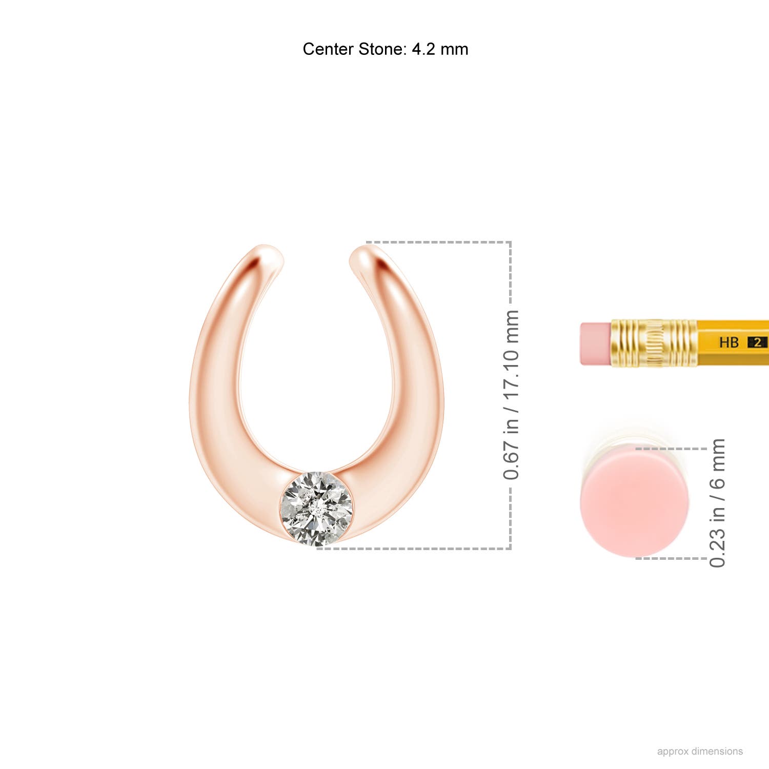 K, I3 / 0.3 CT / 14 KT Rose Gold