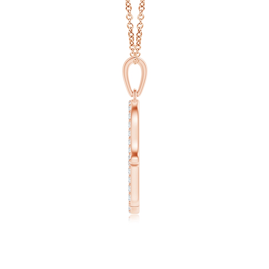 1.3mm GVS2 Diamond Hamsa Hand Pendant in 9K Rose Gold side 199