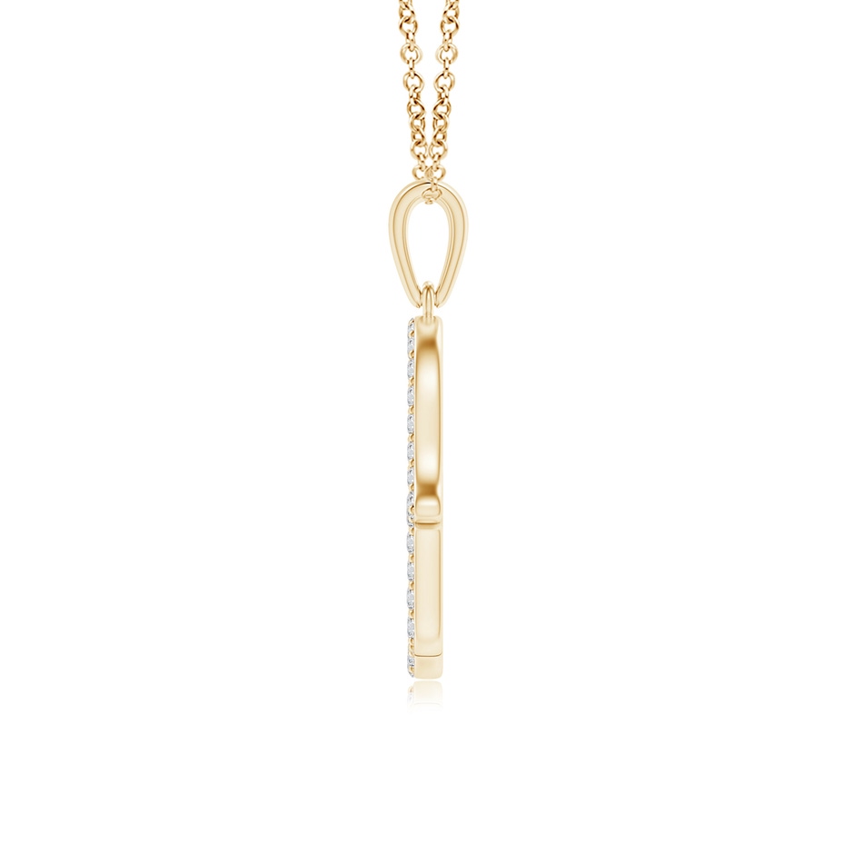 1.3mm HSI2 Diamond Hamsa Hand Pendant in 18K Yellow Gold side 199