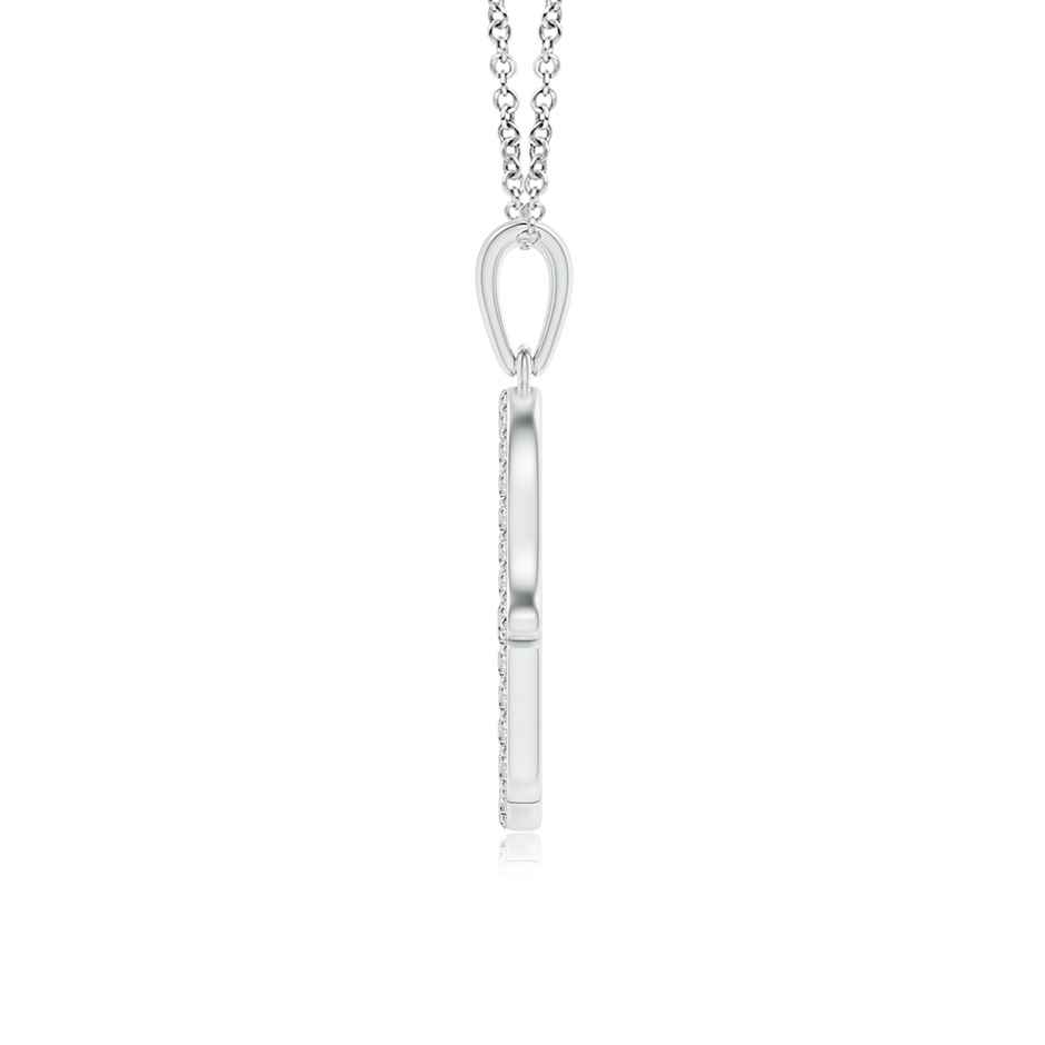 1.3mm IJI1I2 Diamond Hamsa Hand Pendant in White Gold side 199