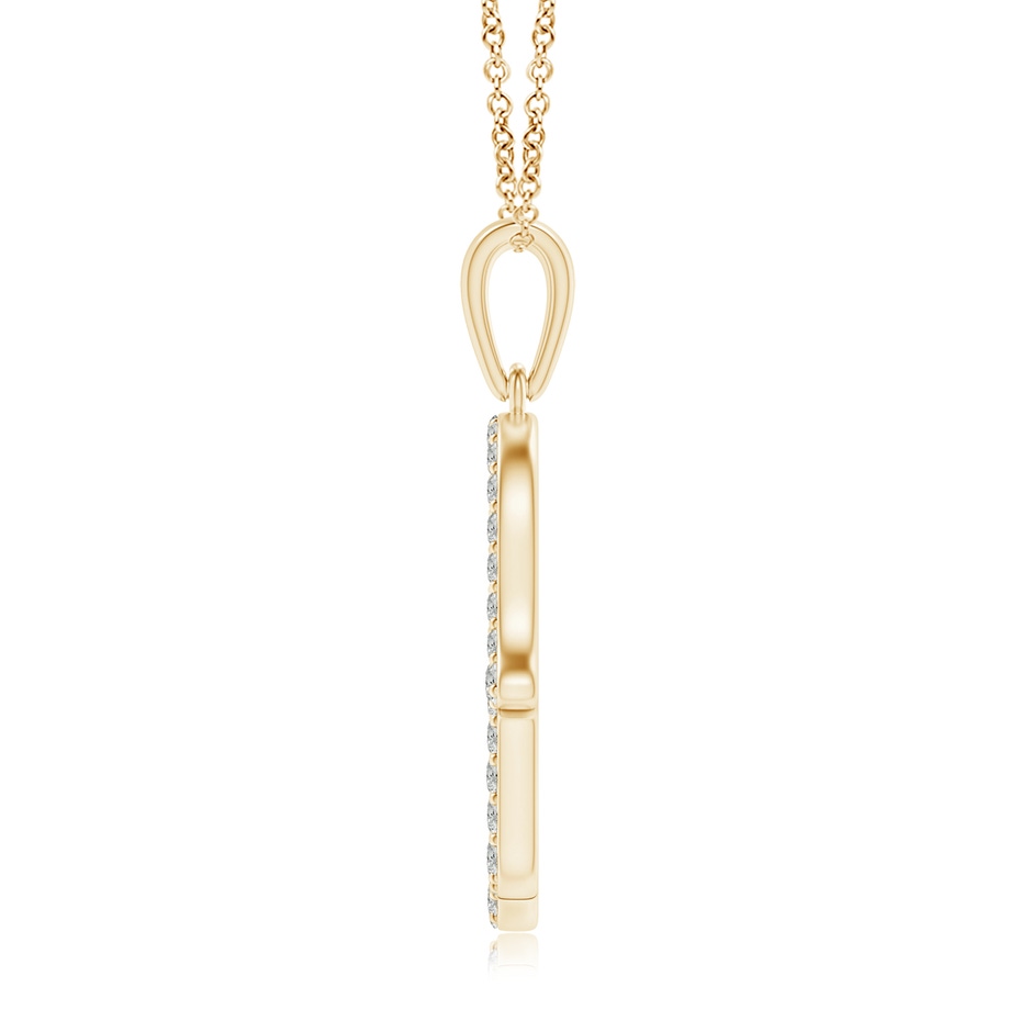 1.5mm KI3 Diamond Hamsa Hand Pendant in 9K Yellow Gold side 199