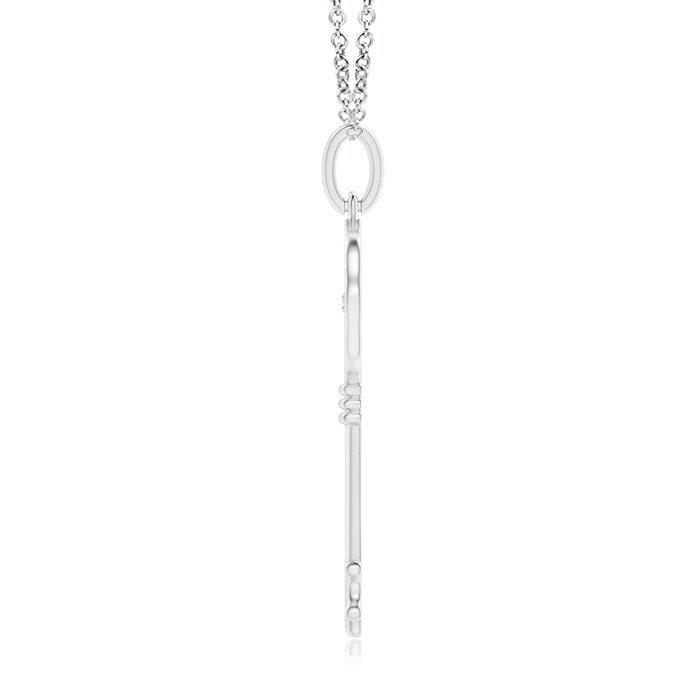 1.4mm GVS2 Daisy Diamond Key Pendant in Two Tone in White Gold Yellow Gold Product Image