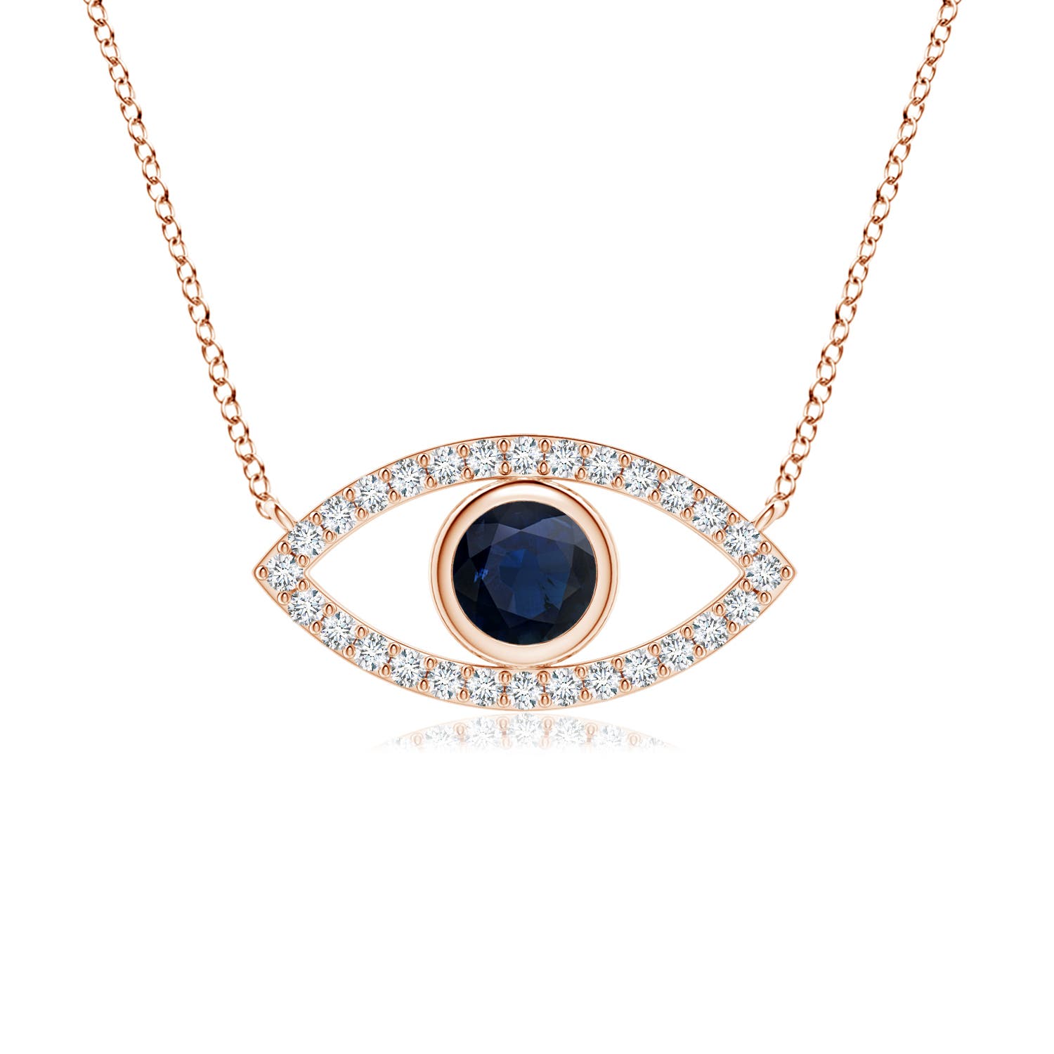 A - Blue Sapphire / 0.63 CT / 14 KT Rose Gold