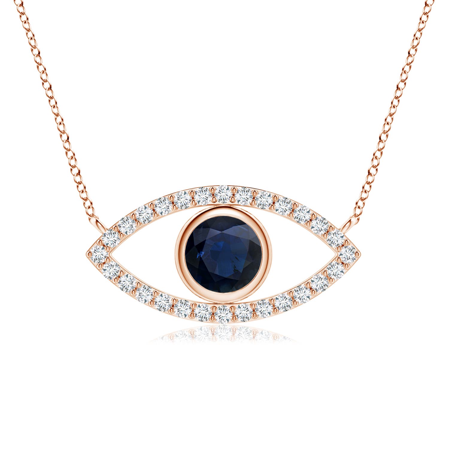 A - Blue Sapphire / 0.98 CT / 14 KT Rose Gold