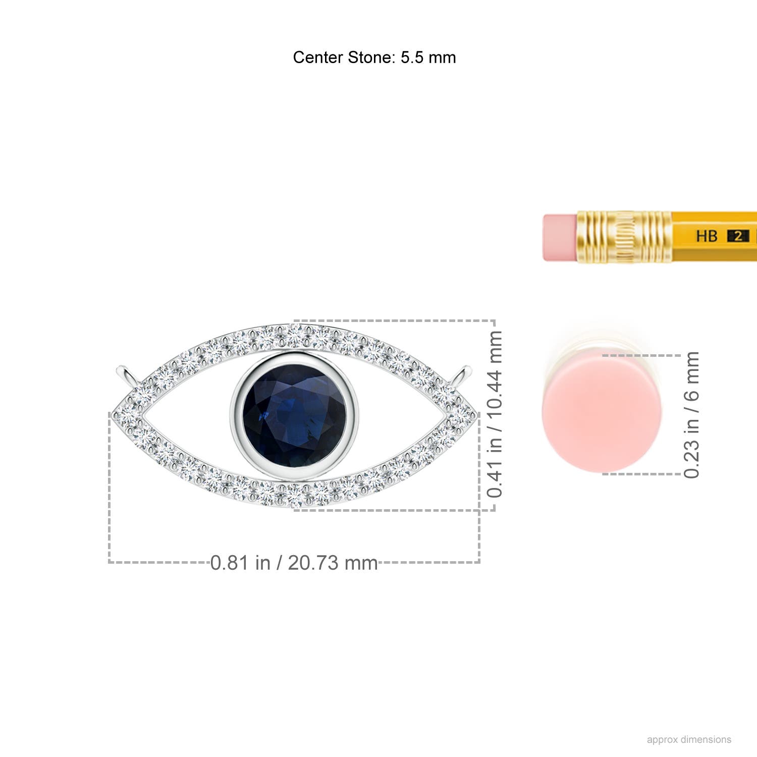 A - Blue Sapphire / 0.98 CT / 14 KT White Gold