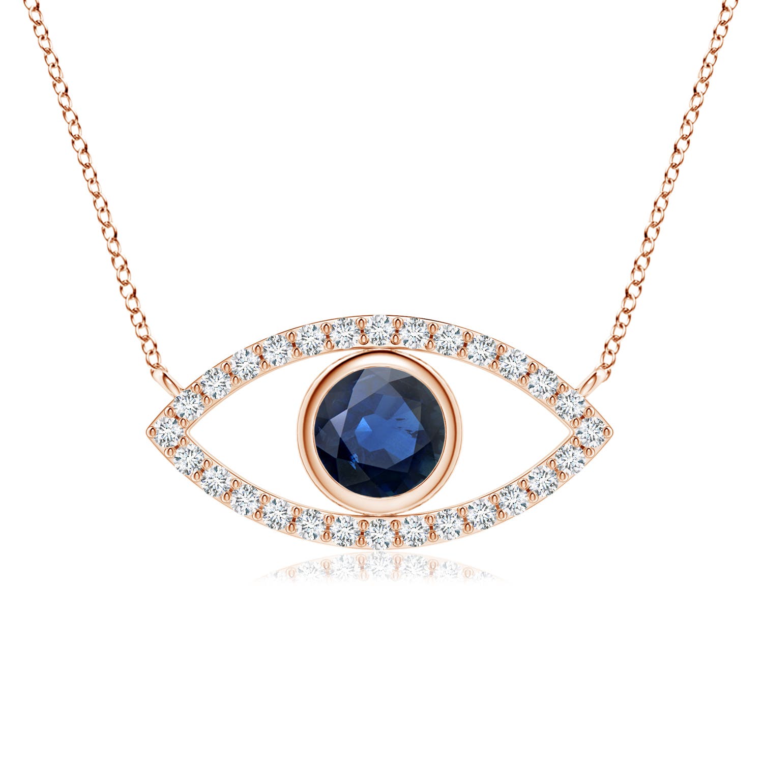 AA - Blue Sapphire / 0.98 CT / 14 KT Rose Gold