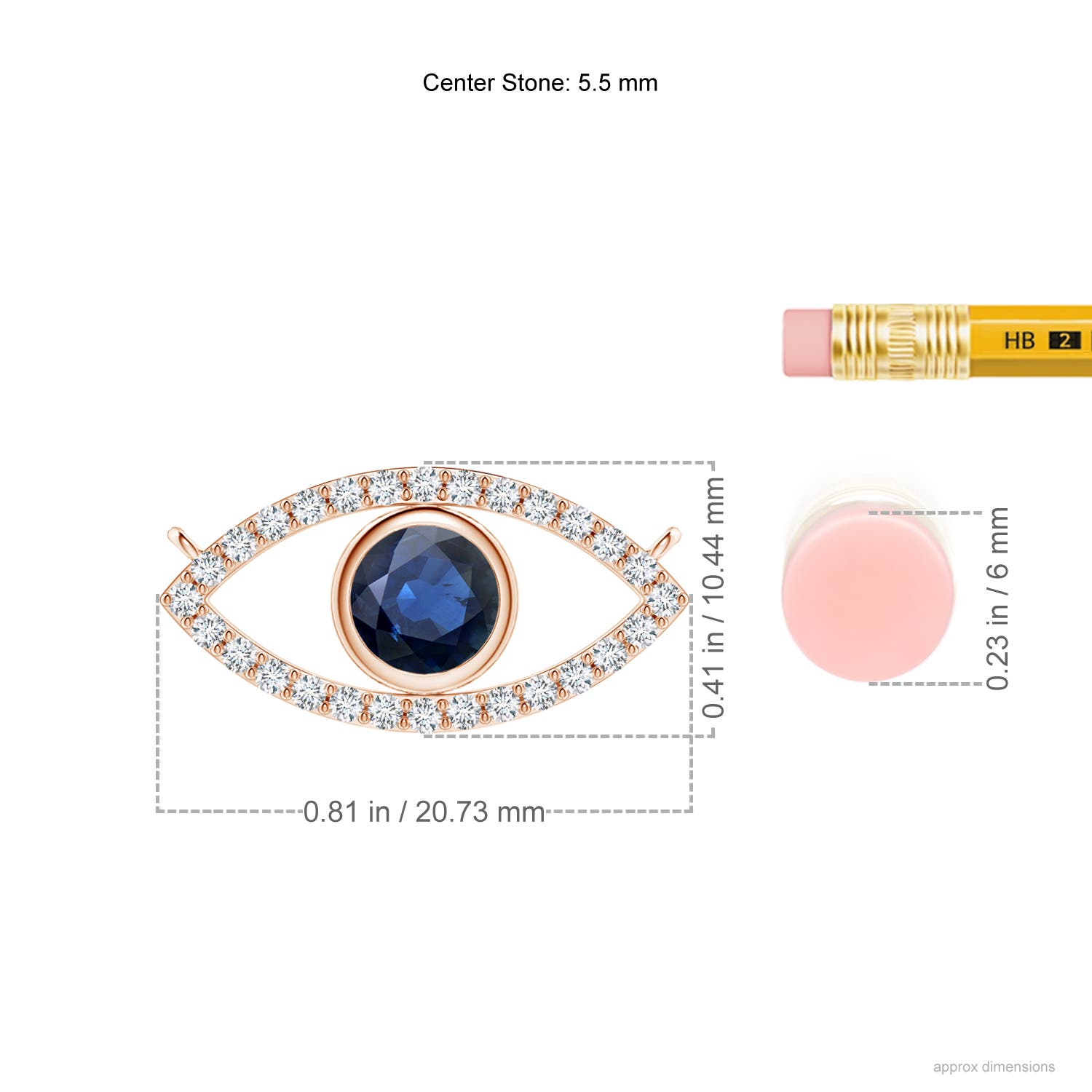 AA - Blue Sapphire / 0.98 CT / 14 KT Rose Gold