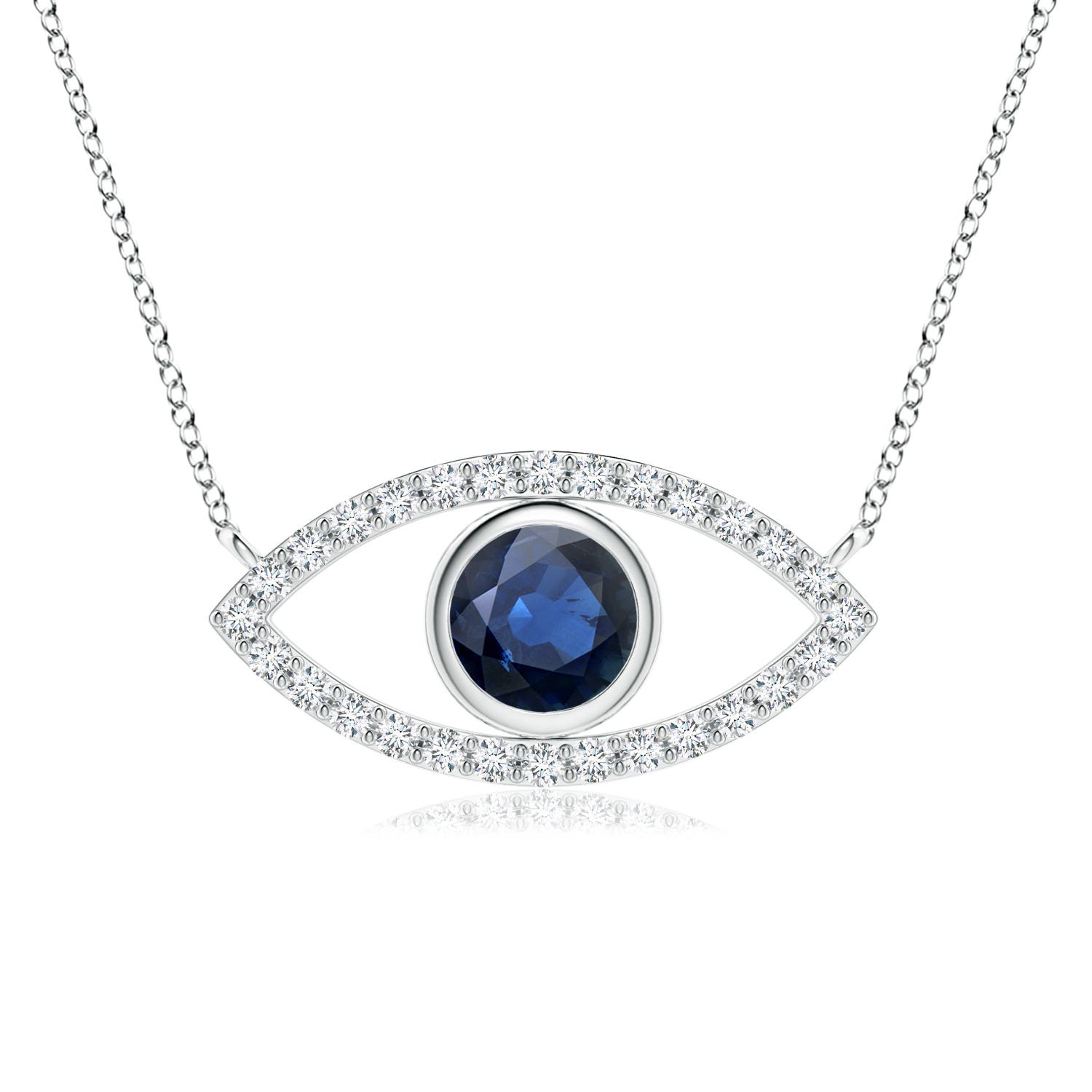 AA - Blue Sapphire / 0.98 CT / 14 KT White Gold