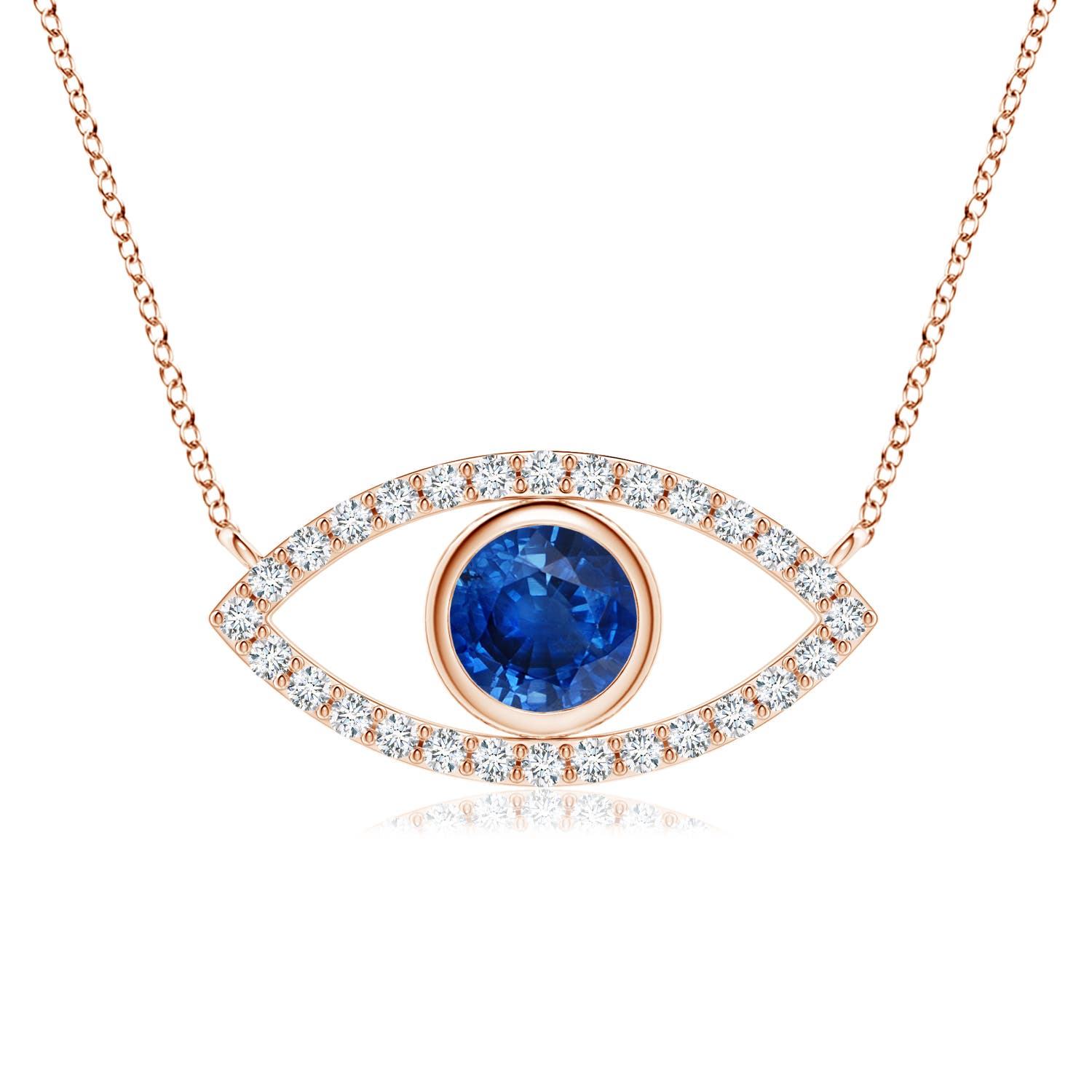 AAA - Blue Sapphire / 0.98 CT / 14 KT Rose Gold