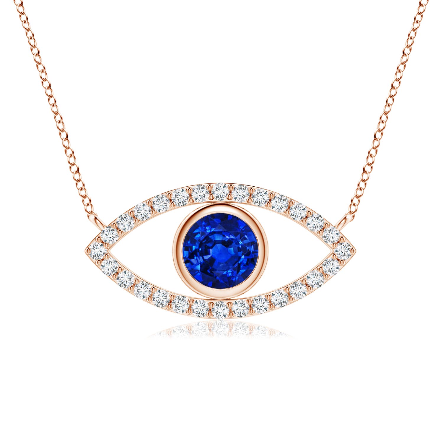 AAAA - Blue Sapphire / 0.98 CT / 14 KT Rose Gold