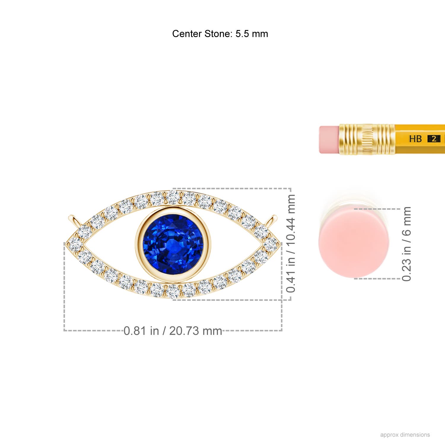 AAAA - Blue Sapphire / 0.98 CT / 14 KT Yellow Gold