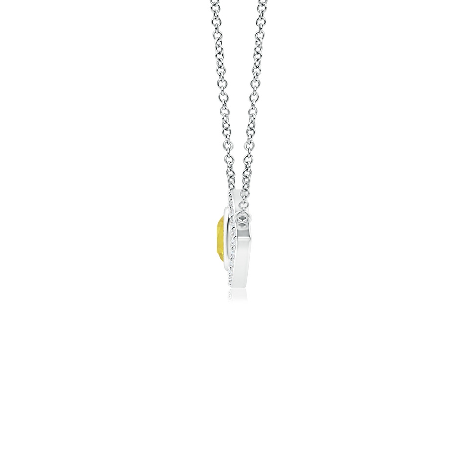 3.5mm AA Yellow Sapphire Evil Eye Pendant with Diamond Accents in White Gold side 199