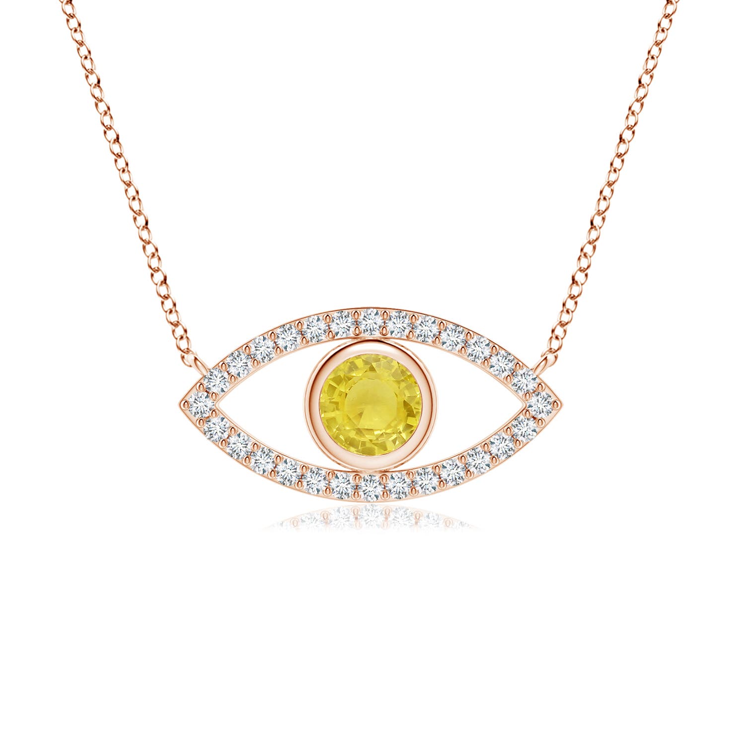 A - Yellow Sapphire / 0.57 CT / 14 KT Rose Gold