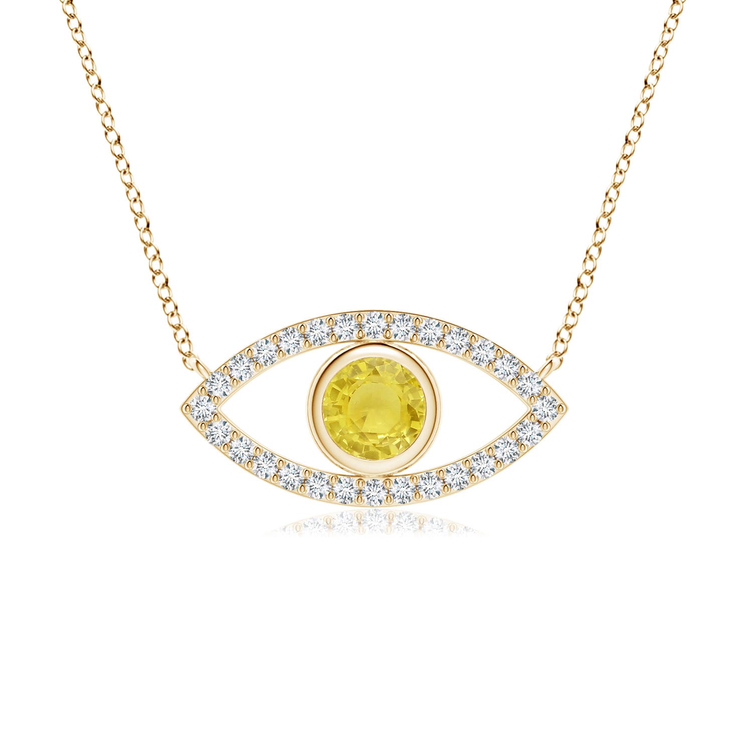 A - Yellow Sapphire / 0.57 CT / 14 KT Yellow Gold