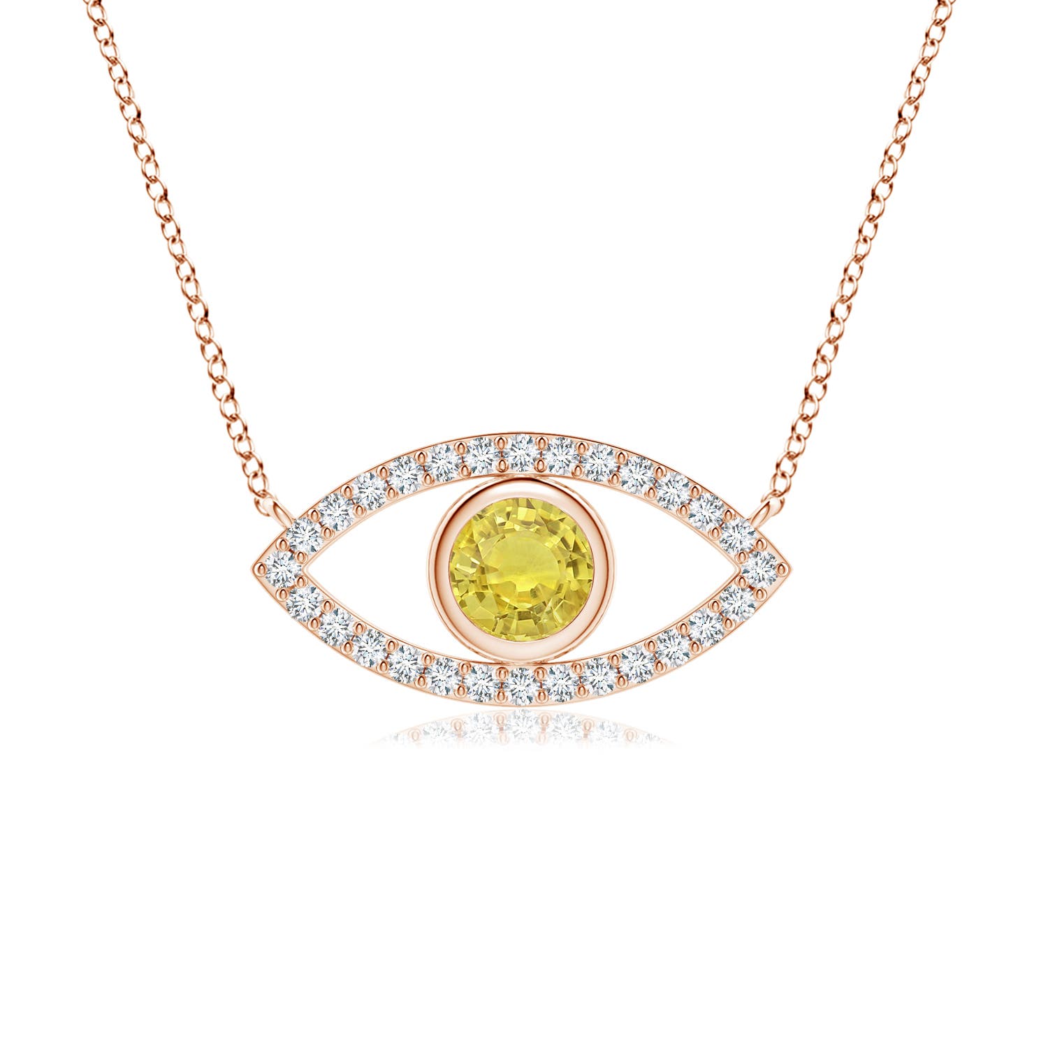 AA - Yellow Sapphire / 0.57 CT / 14 KT Rose Gold