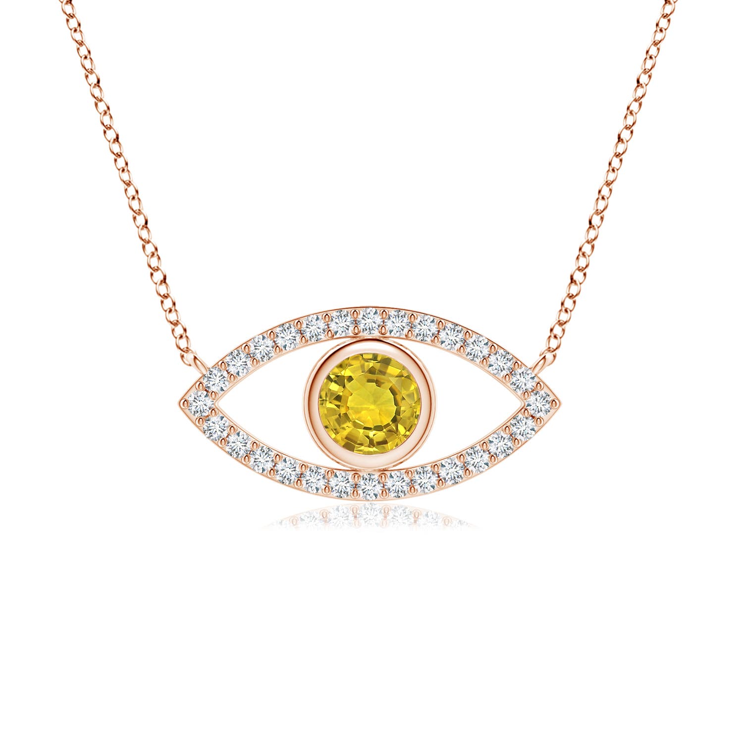 AAAA - Yellow Sapphire / 0.57 CT / 14 KT Rose Gold