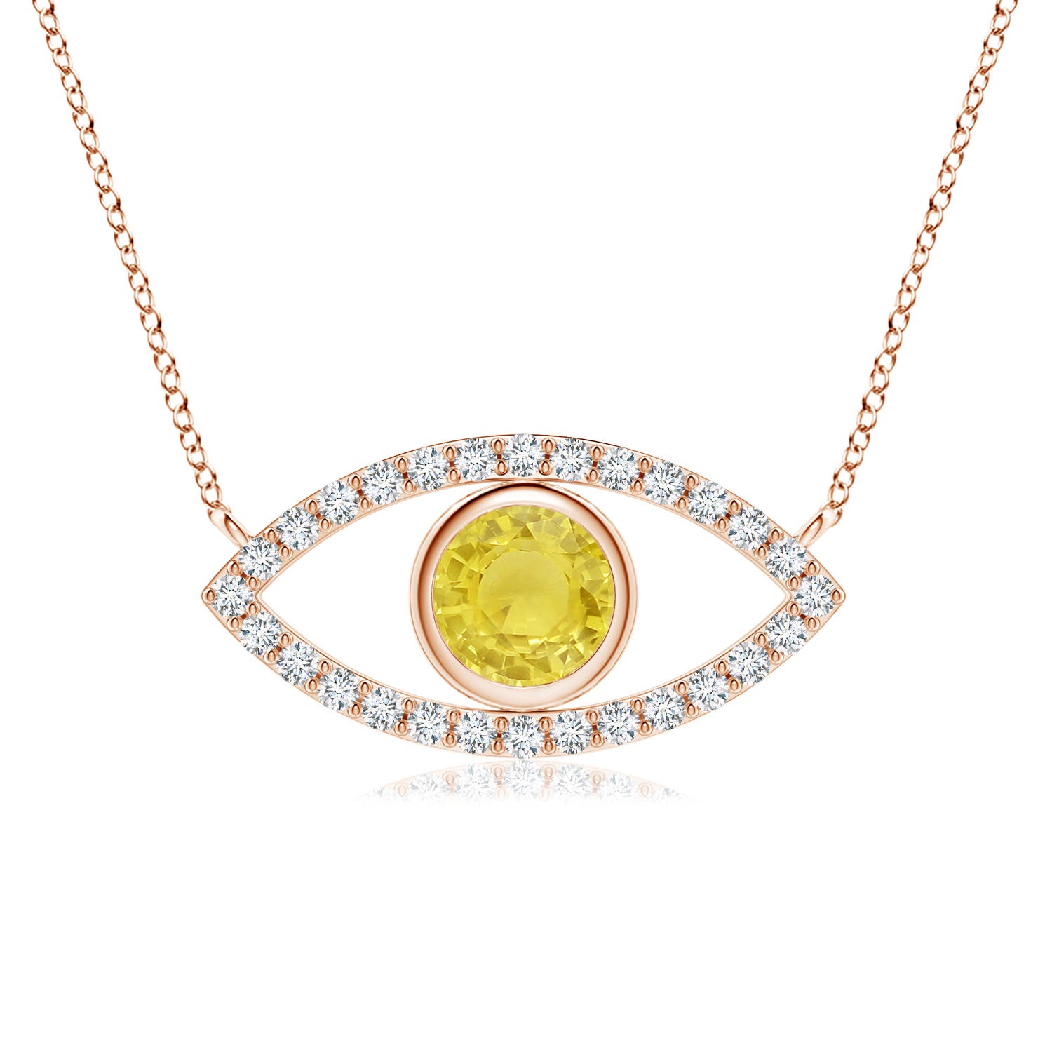 A - Yellow Sapphire / 1.08 CT / 14 KT Rose Gold