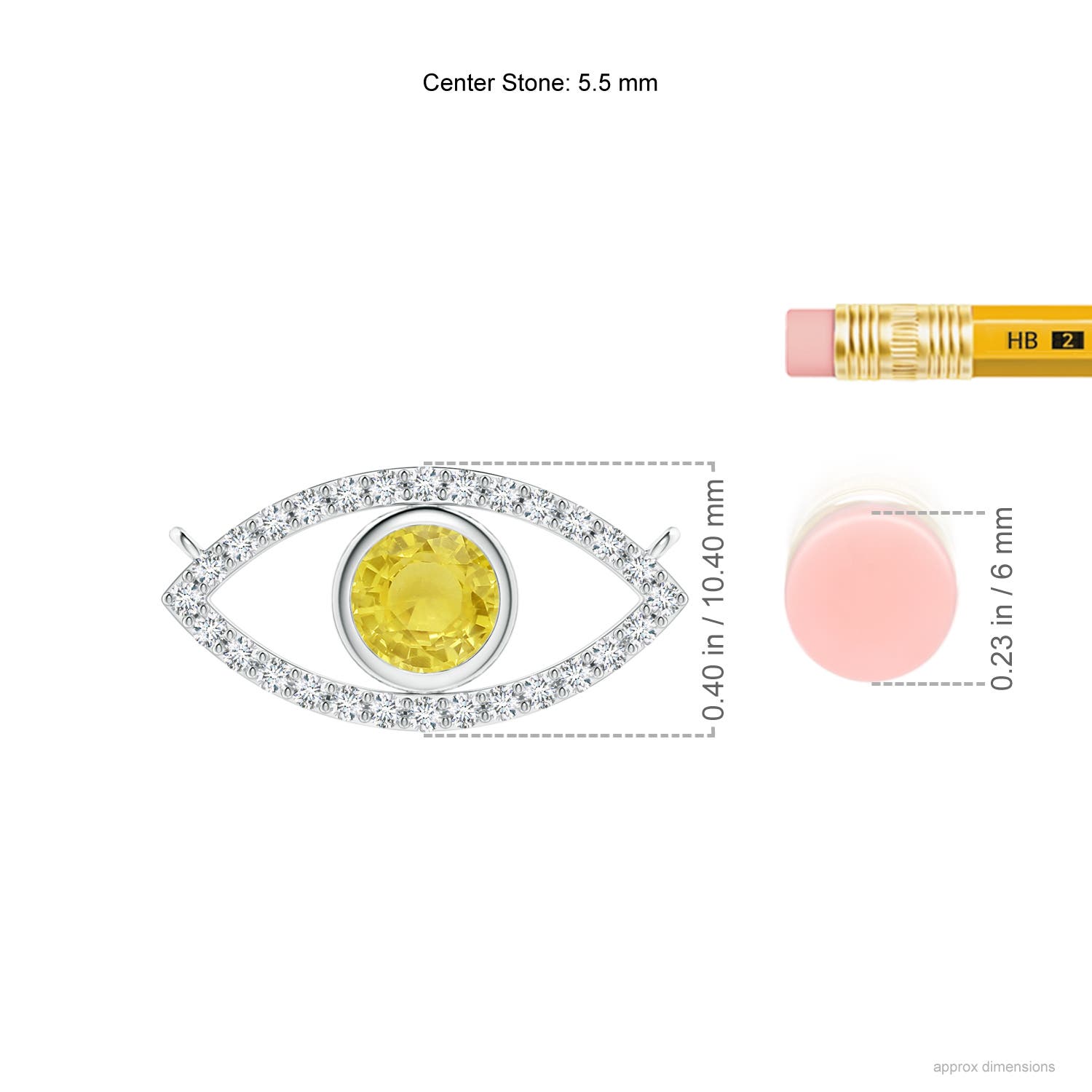 A - Yellow Sapphire / 1.08 CT / 14 KT White Gold