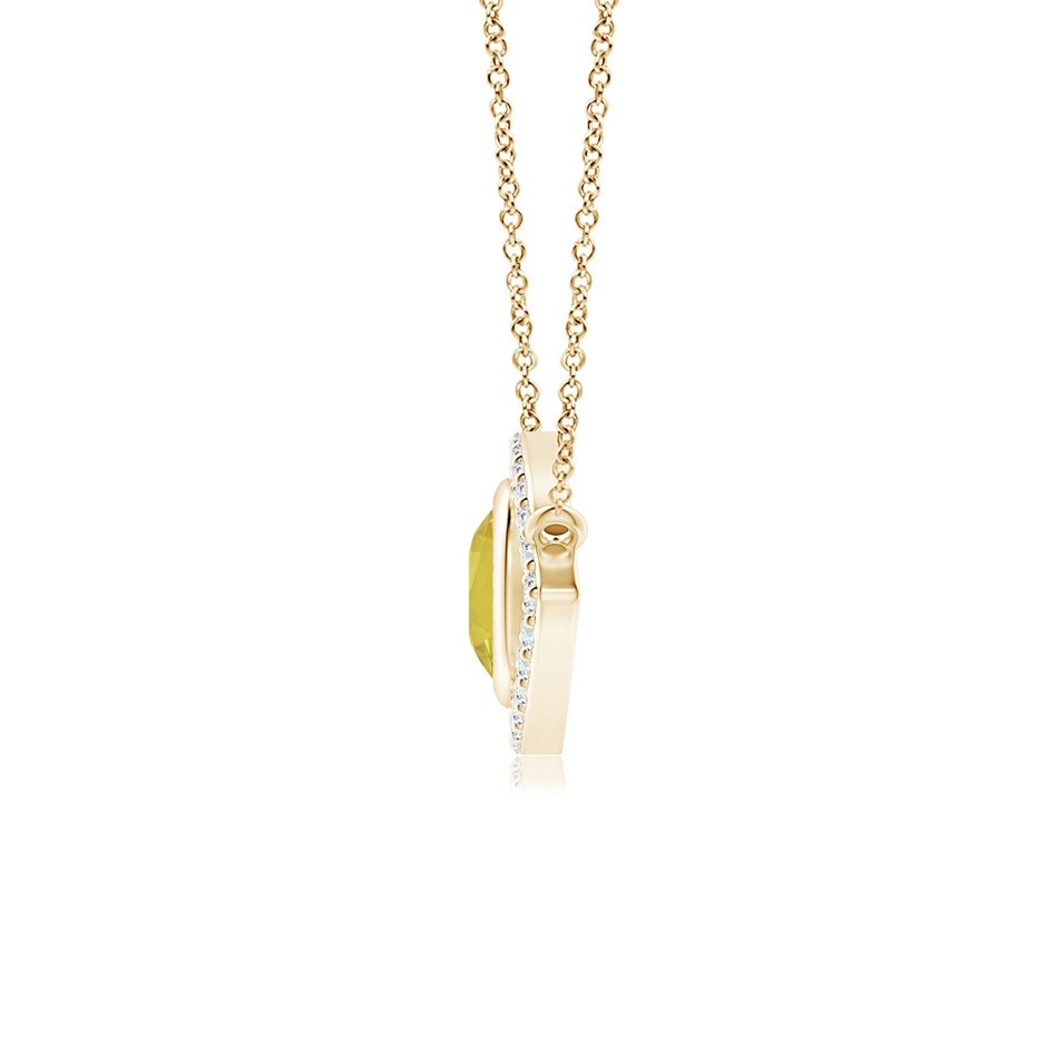 5.5mm A Yellow Sapphire Evil Eye Pendant with Diamond Accents in Yellow Gold side 199