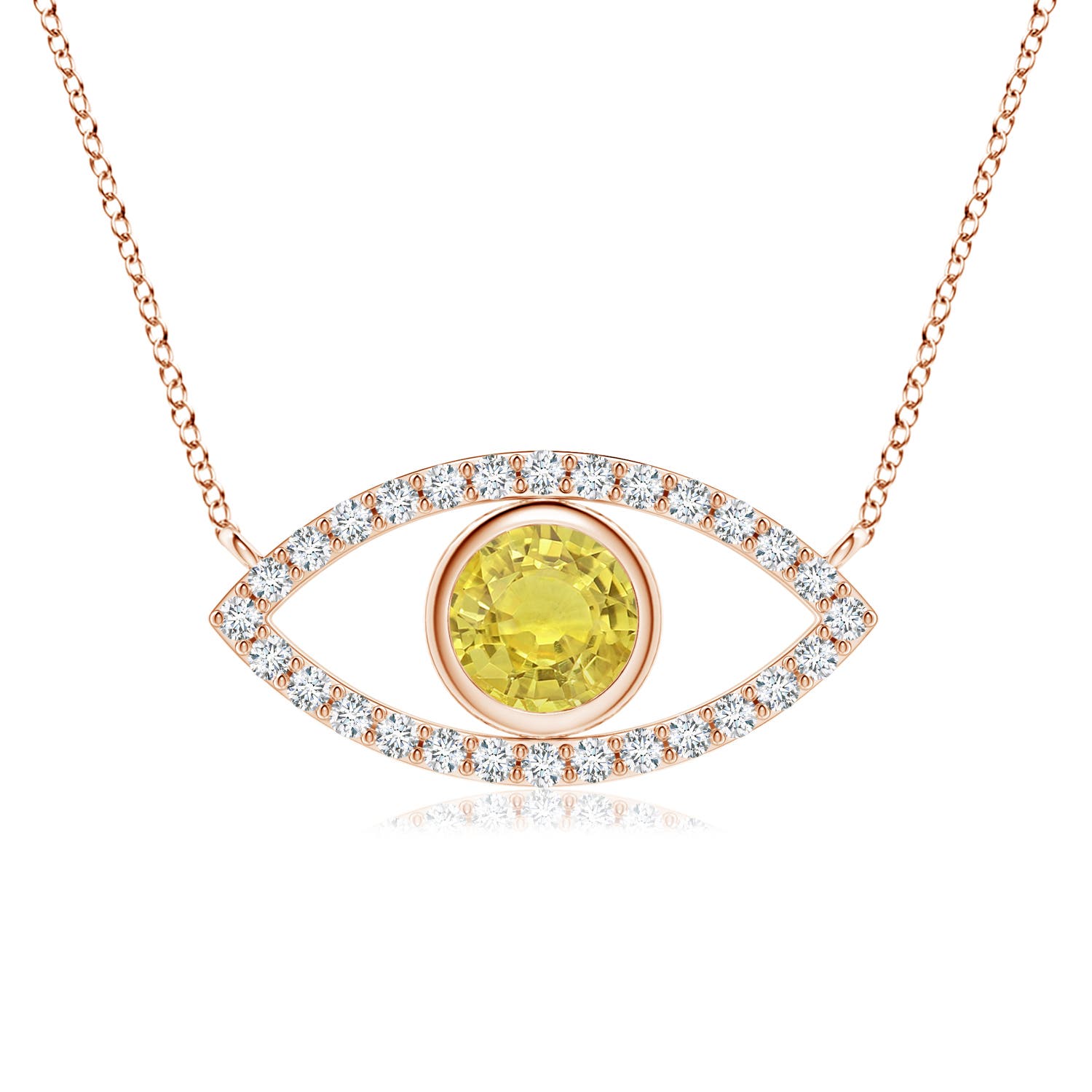 AA - Yellow Sapphire / 1.08 CT / 14 KT Rose Gold