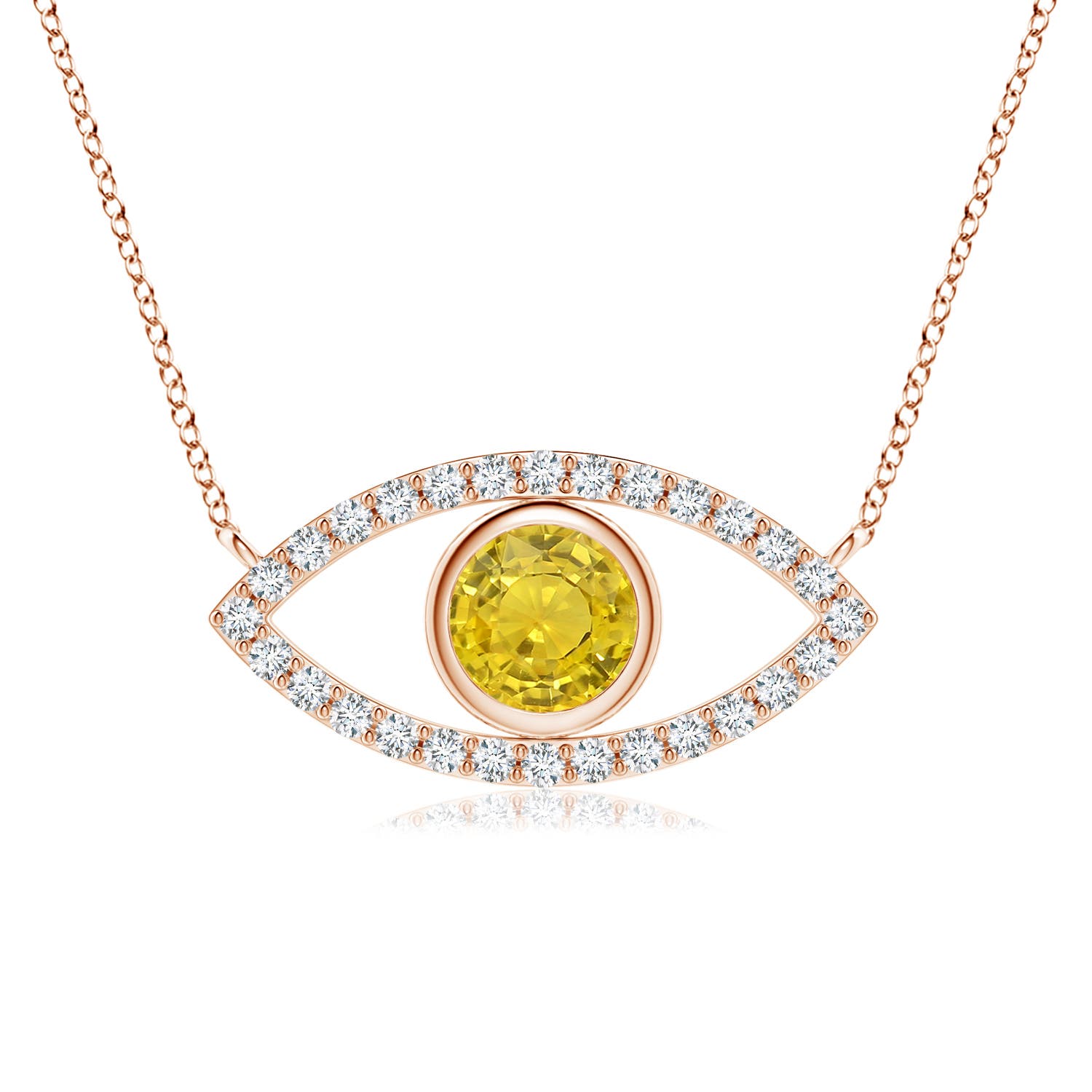 AAA - Yellow Sapphire / 1.08 CT / 14 KT Rose Gold