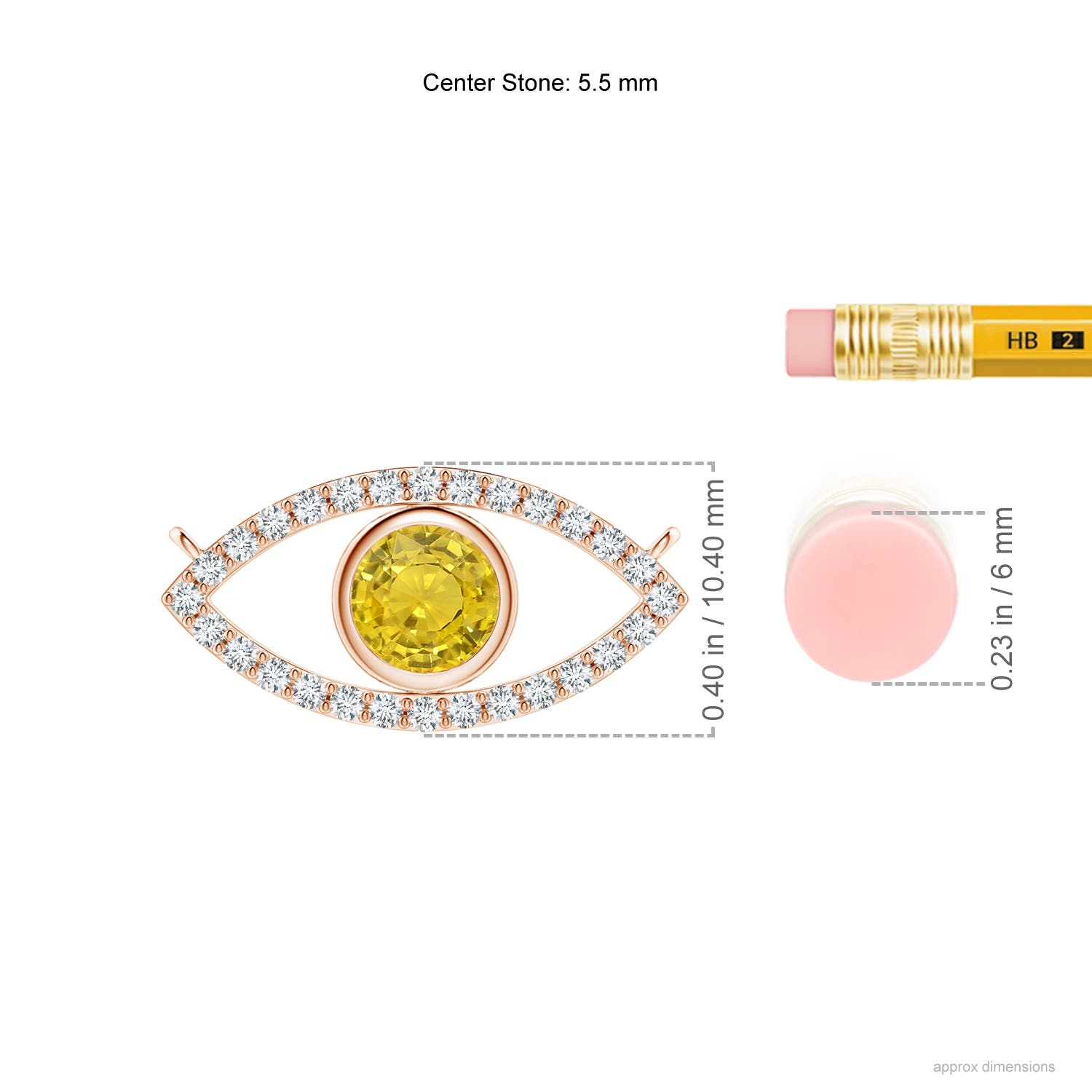 AAA - Yellow Sapphire / 1.08 CT / 14 KT Rose Gold