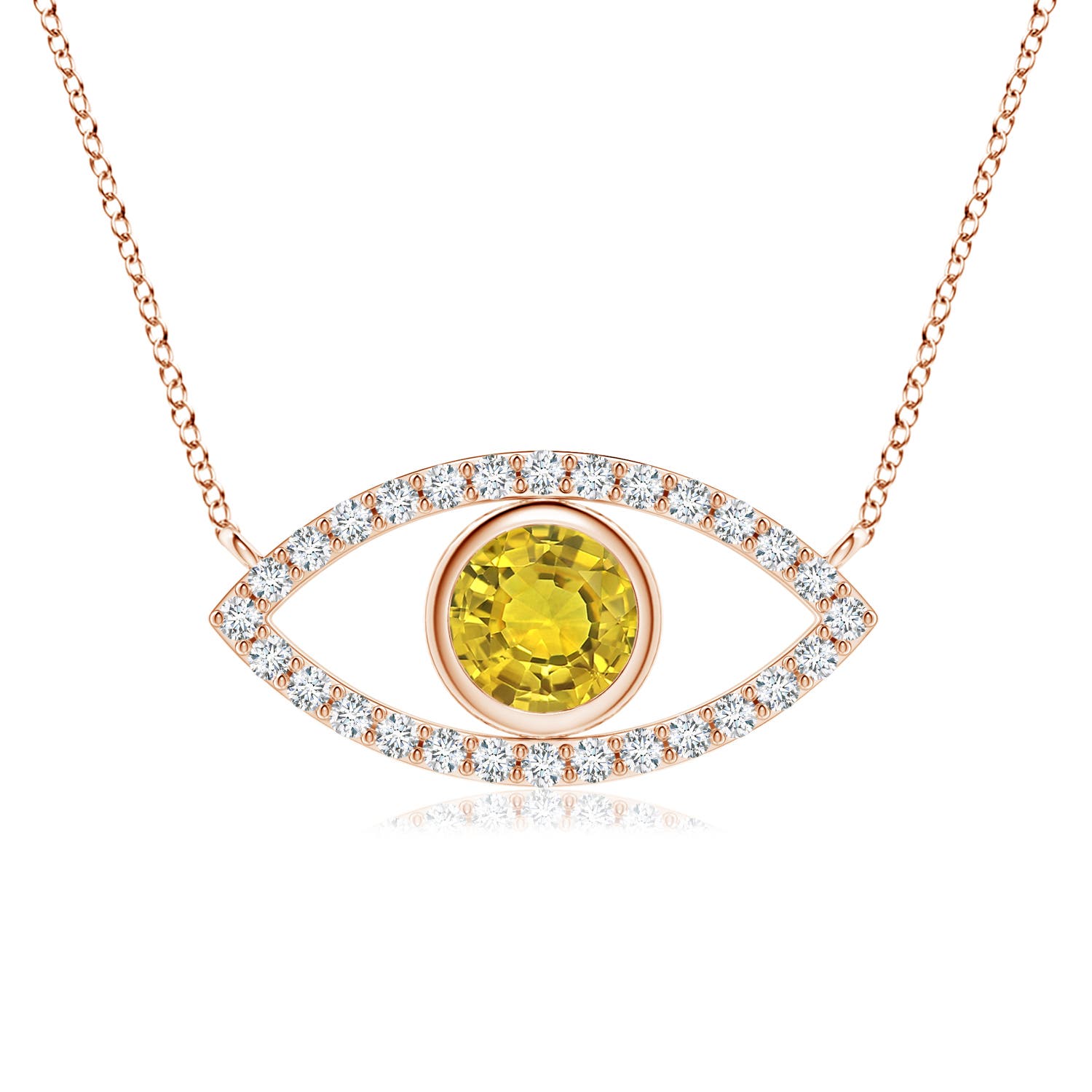 AAAA - Yellow Sapphire / 1.08 CT / 14 KT Rose Gold