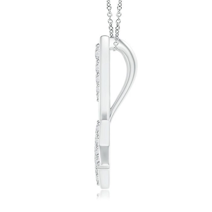 1.7mm HSI2 Clustre Diamond Shooting Star Pendant in White Gold product image
