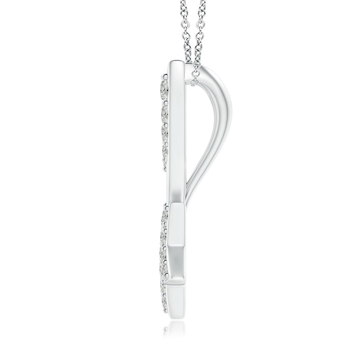 1.7mm KI3 Clustre Diamond Shooting Star Pendant in 9K White Gold product image