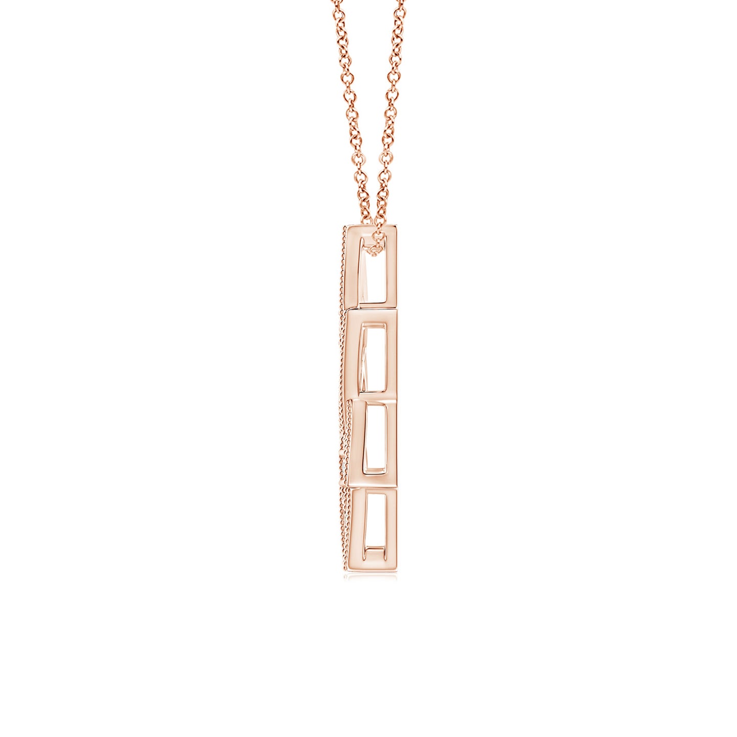 Star Of David Natural Diamond Pendant with Milgrain